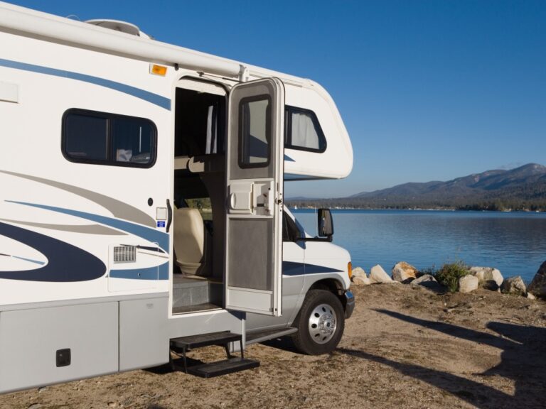 rv by a lake
